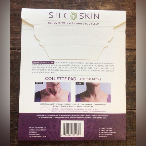 SilcSkin Medical Grade Silicone Collette Pad for Neck wrinkles and collagen - Picture 2 of 2